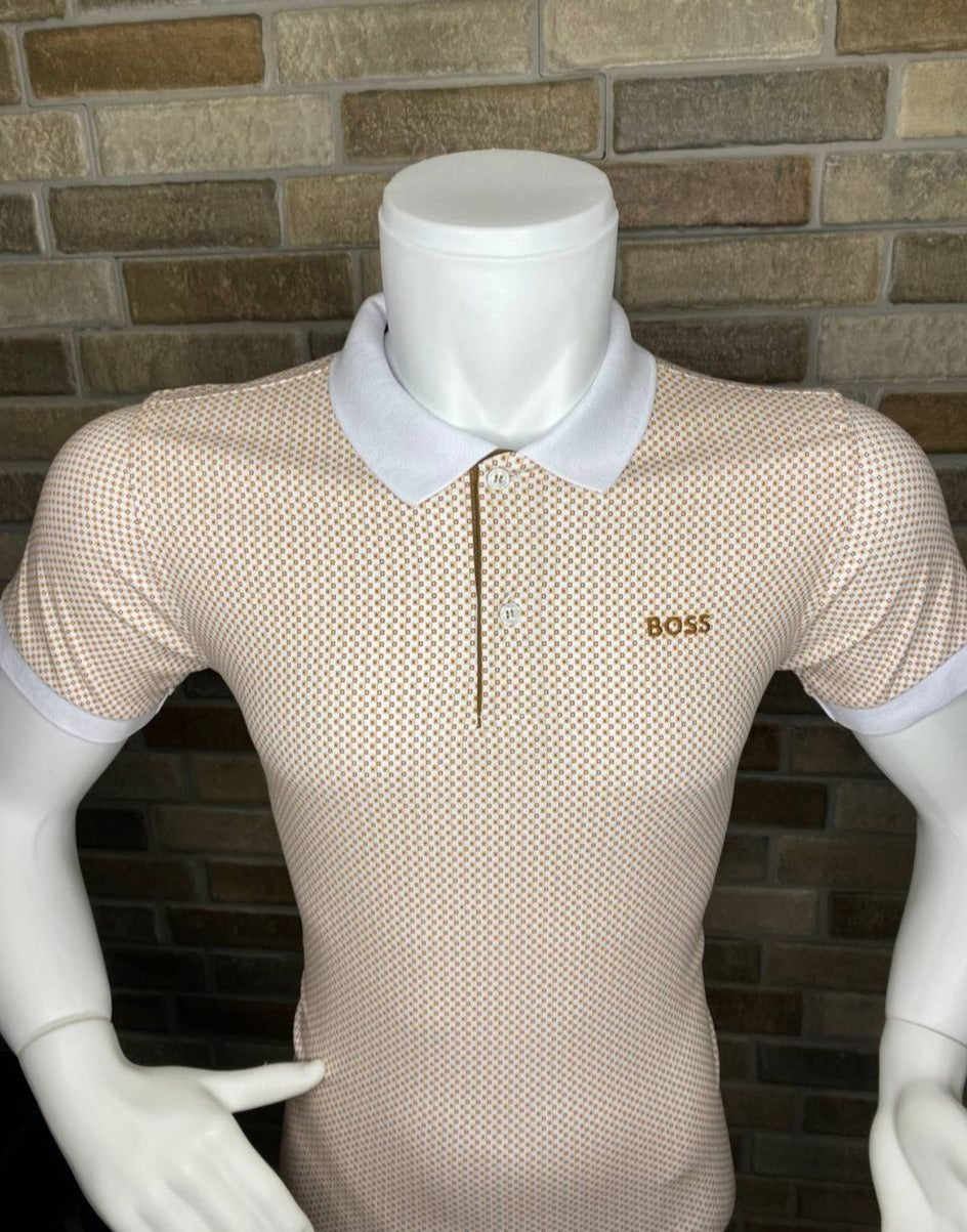 BOSS Muška majica na kragnu